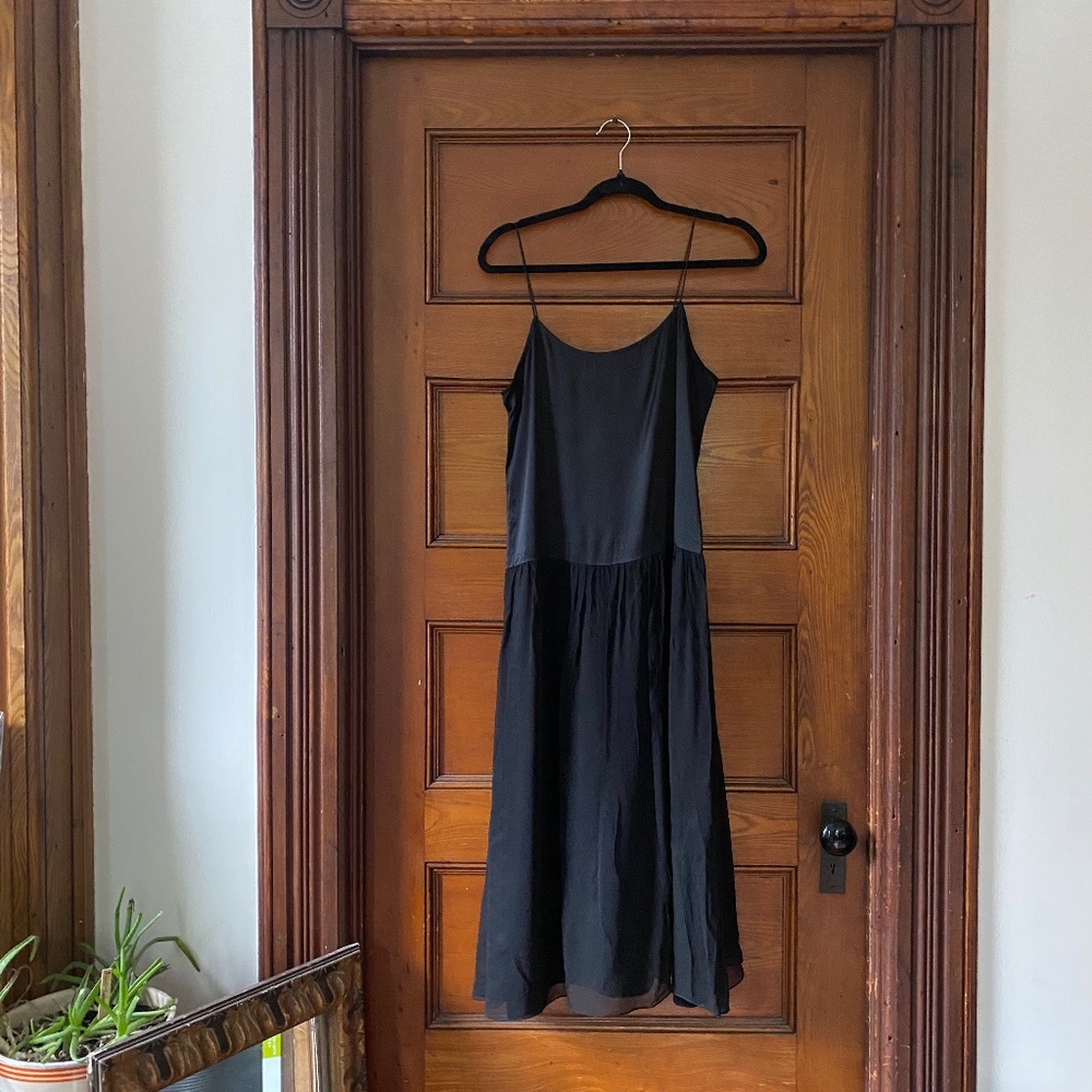 100% Silk - Vintage CHRISTYNE FORTI BLACK DRESS SIZE 6